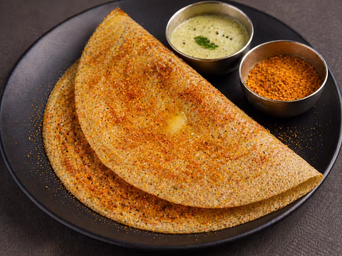 Millet Ghee Podi Dosa